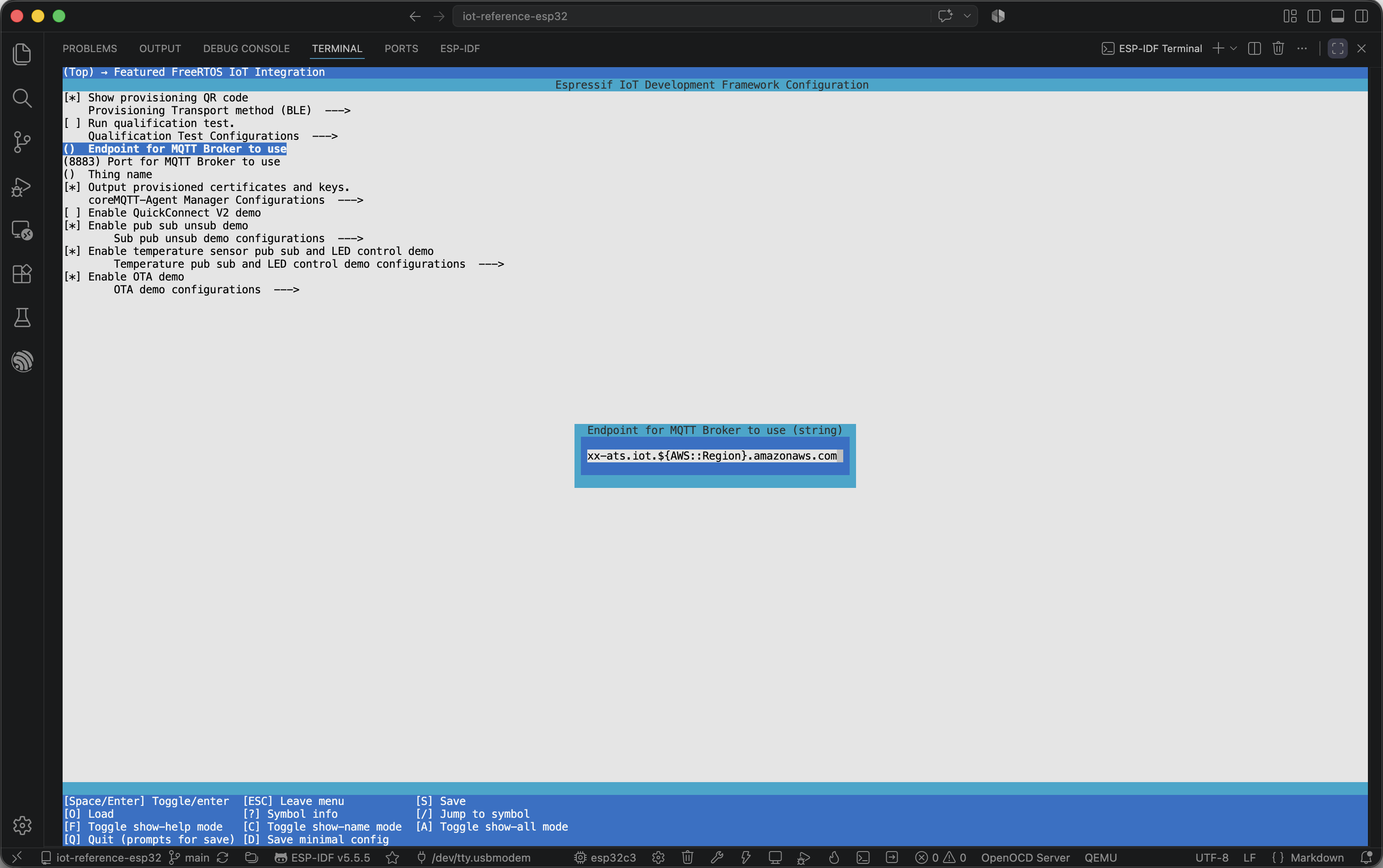 Endpoint for MQTT Broker to use
