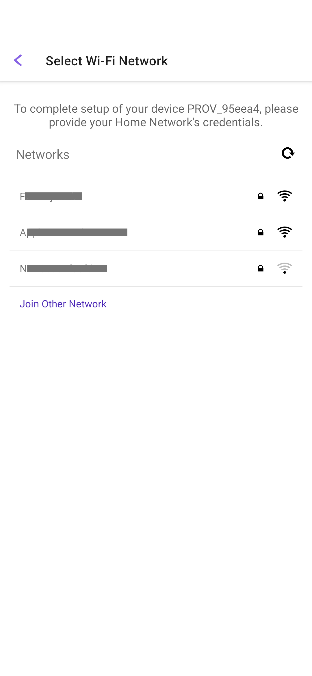 Select Wi-Fi Network