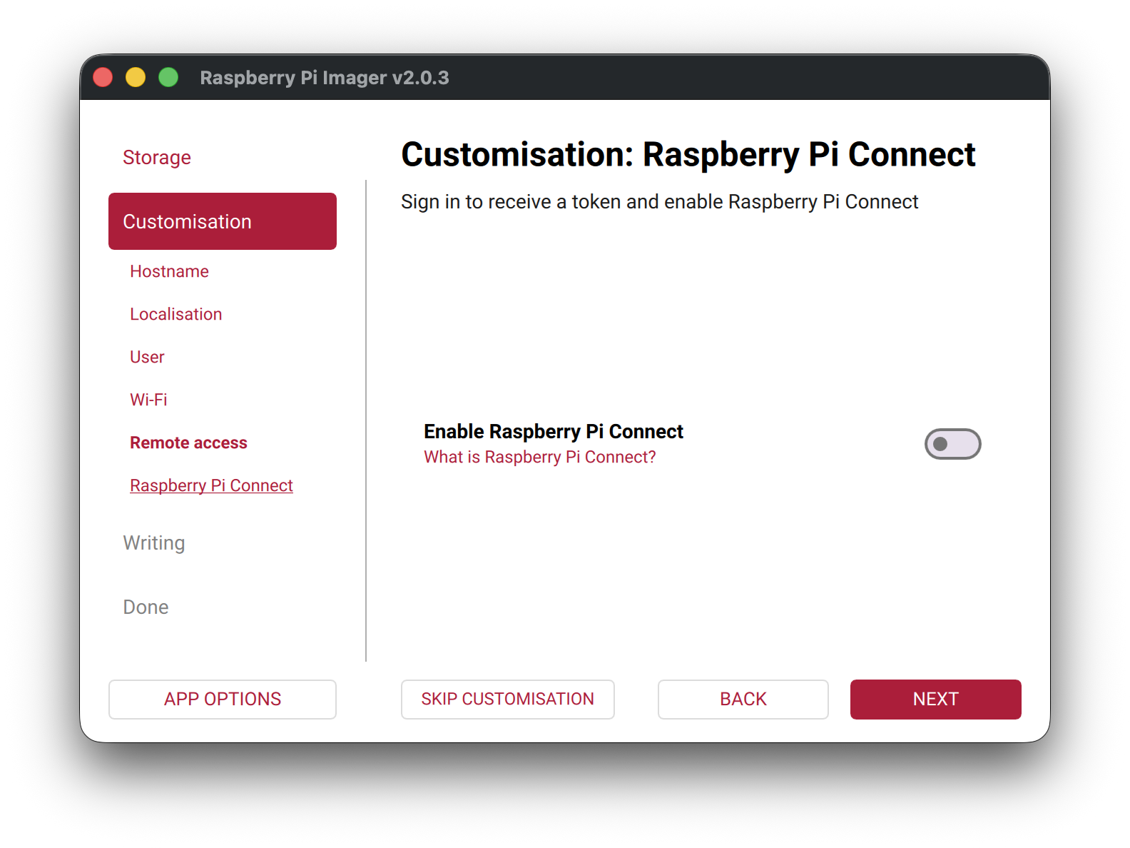 Raspberry Pi Imager v2.0.3