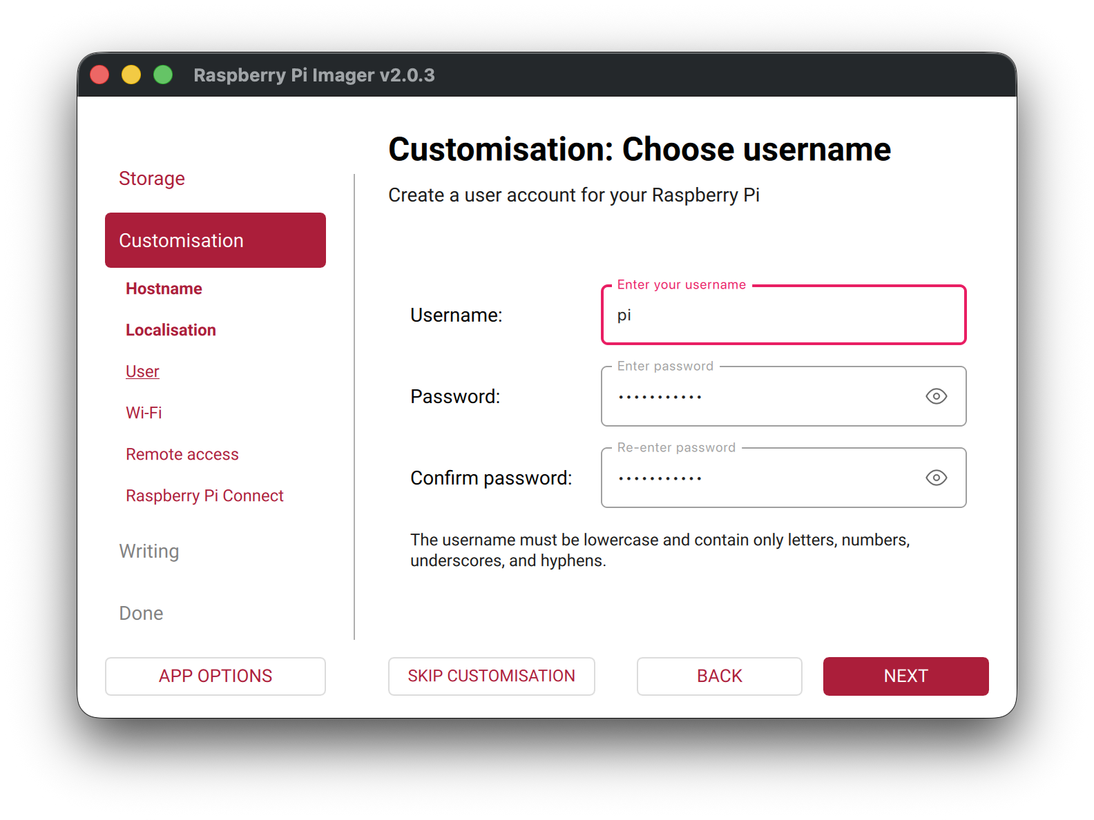Raspberry Pi Imager v2.0.3
