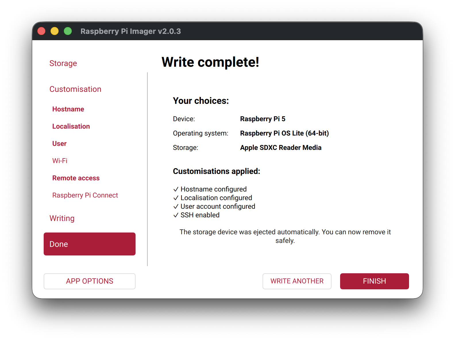 Raspberry Pi Imager v2.0.3