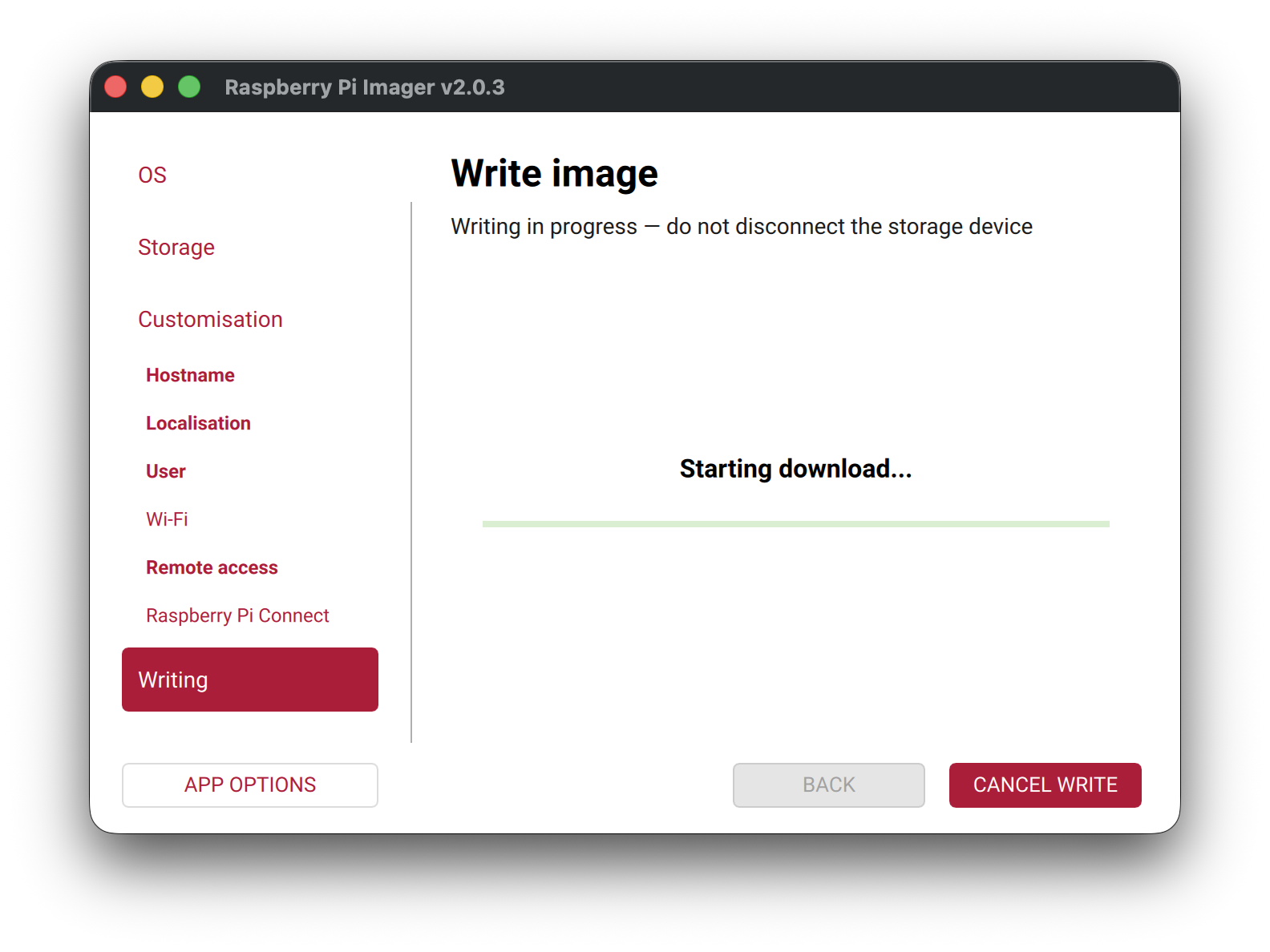 Raspberry Pi Imager v2.0.3